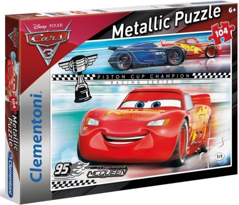 Clementoni Metalické puzzle Auta 3: Výhra 104 dílků - obrázek 1