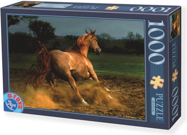 D-Toys Puzzle Kůň ve výběhu 1000 dílků - obrázek 1