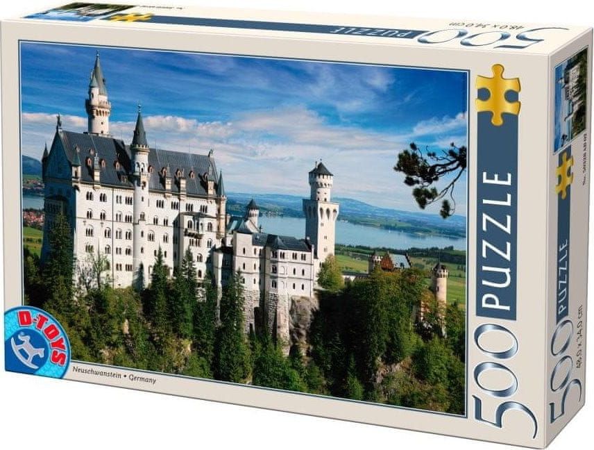 D-Toys Puzzle Zámek Neuschwanstein, Německo 500 dílků - obrázek 1