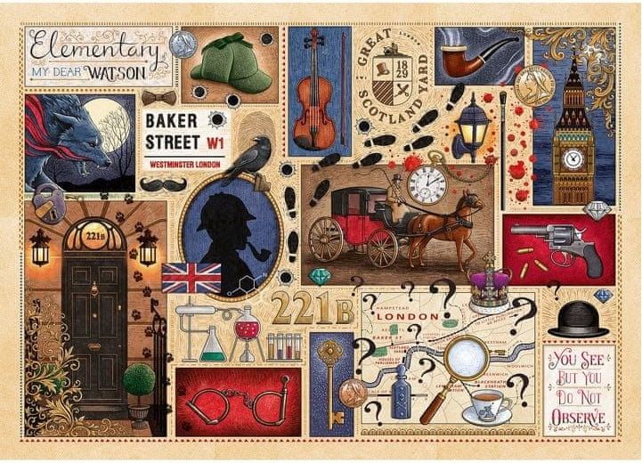 Gibsons Puzzle Knižní klub: Sherlock Holmes 1000 dílků - obrázek 1
