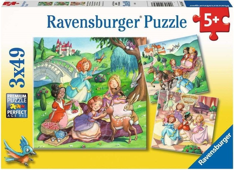 Ravensburger Puzzle Malé princezny 3x49 dílků - obrázek 1