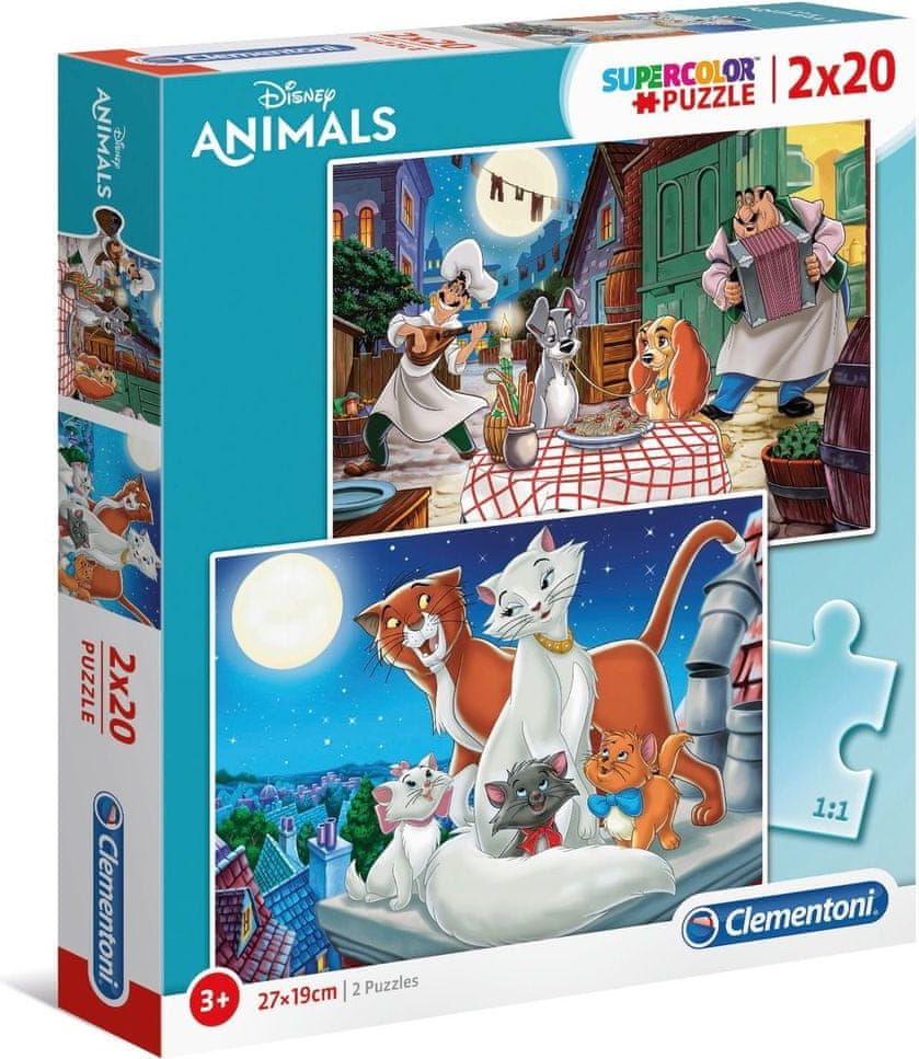 Clementoni Puzzle Zvířecí přátelé 2x20 dílků - obrázek 1