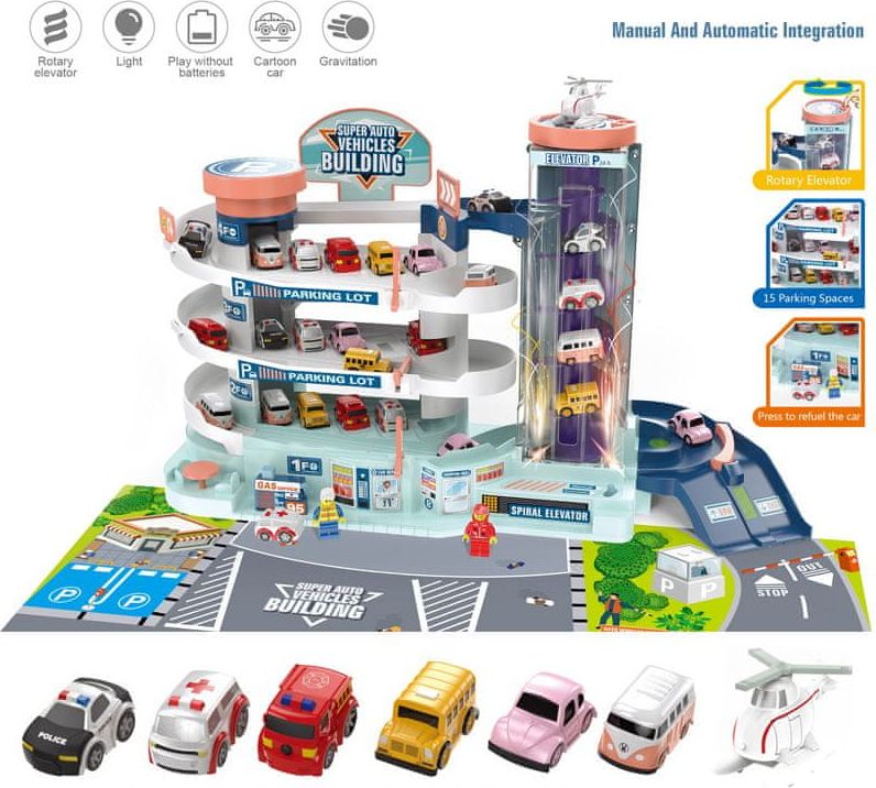 iMex Toys XL garáž s interaktivním posuvným výtahem - obrázek 1