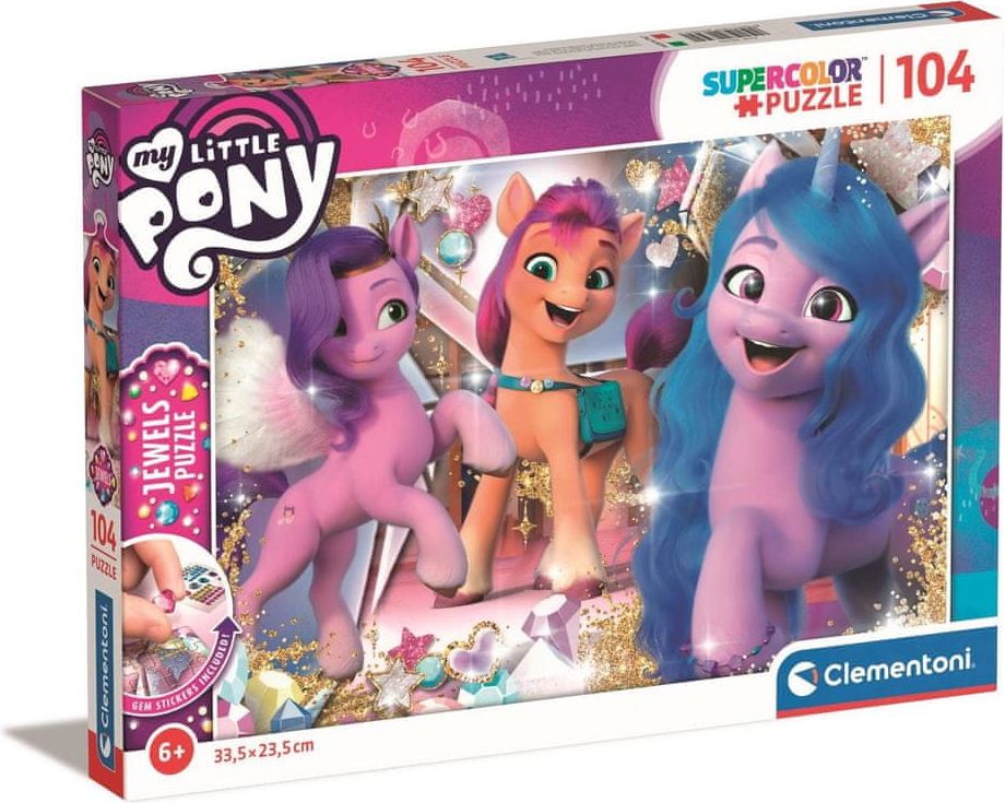 Clementoni Puzzle s drahokamy My Little Pony 104 dílků - obrázek 1