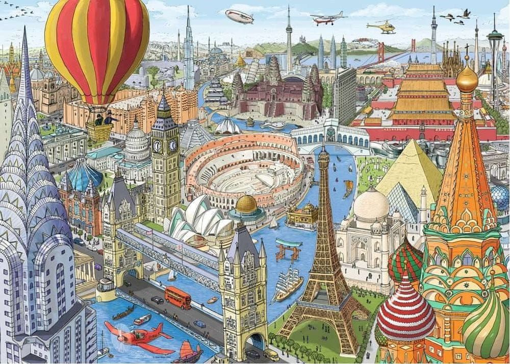 Ravensburger Puzzle Cesta kolem světa za 80 dní 1000 dílků - obrázek 1