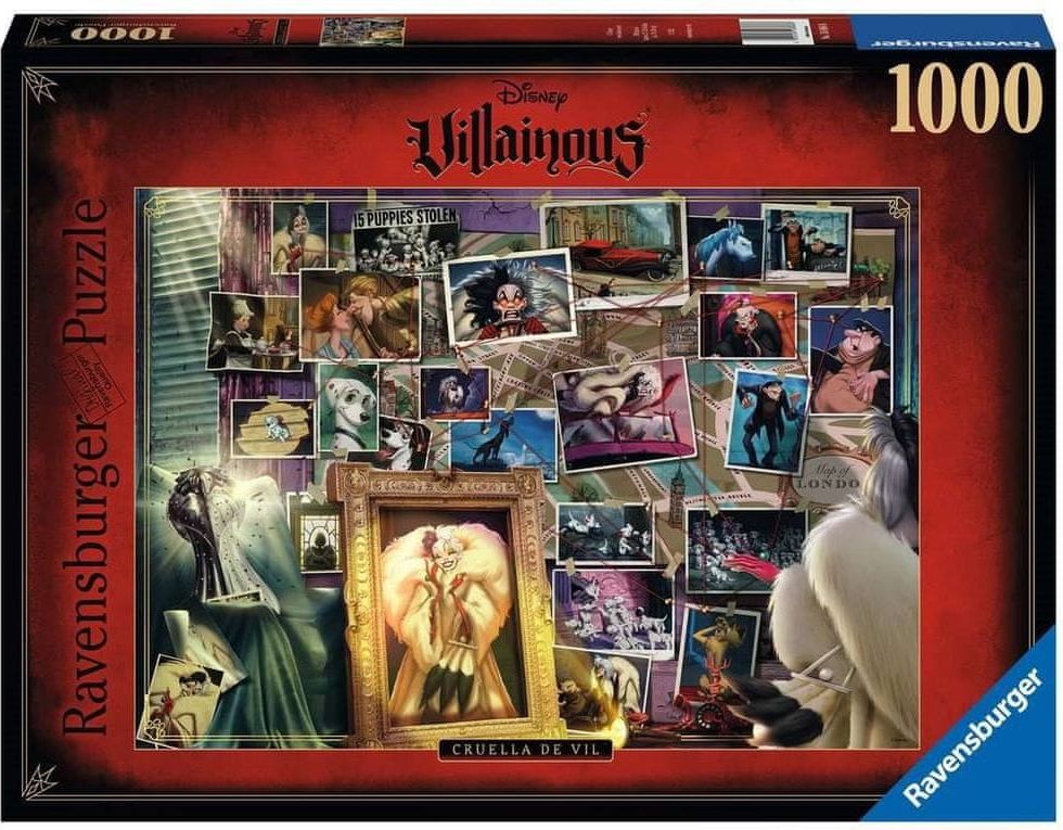 Ravensburger Puzzle Disney Villainous: Cruella de Vil 1000 dílků - obrázek 1