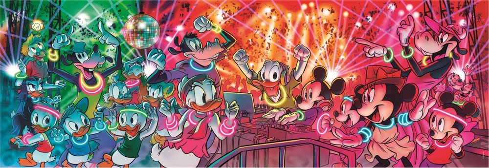 Clementoni Panoramatické puzzle Disney večírek 1000 dílků - obrázek 1