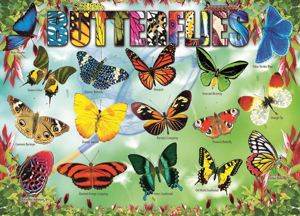 EuroGraphics Puzzle Zahradní motýli 100 dílků - obrázek 1