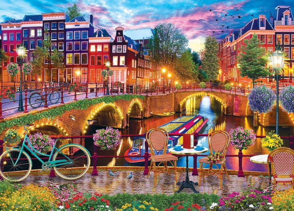 MasterPieces Puzzle Světla Amsterdamu 1000 dílků - obrázek 1