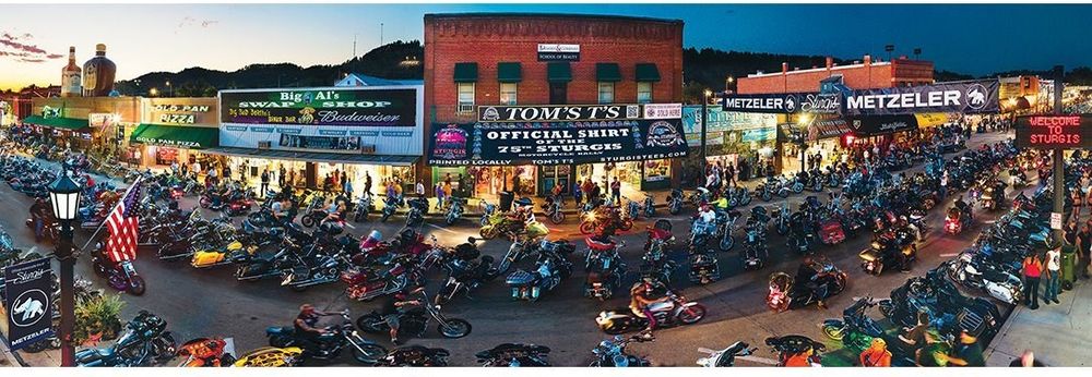 MasterPieces Panoramatické puzzle Sturgis, South Dakota 1000 dílků - obrázek 1