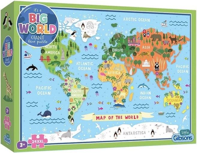 Gibsons Velké podlahové puzzle Svět je veliký 24 dílků - obrázek 1