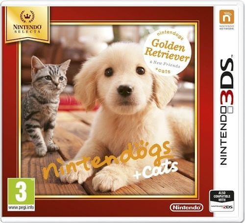 Nintendo 3DS Nintendogs+Cats-Golden Retr&new Friends Select - obrázek 1
