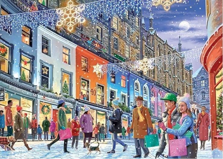 Falcon Puzzle Vánoce v Edinburghu 1000 dílků - obrázek 1