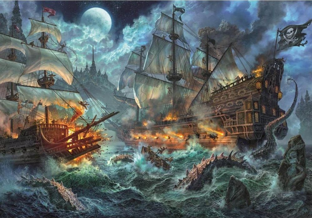 Clementoni Puzzle Pirátská bitva 6000 dílků - obrázek 1
