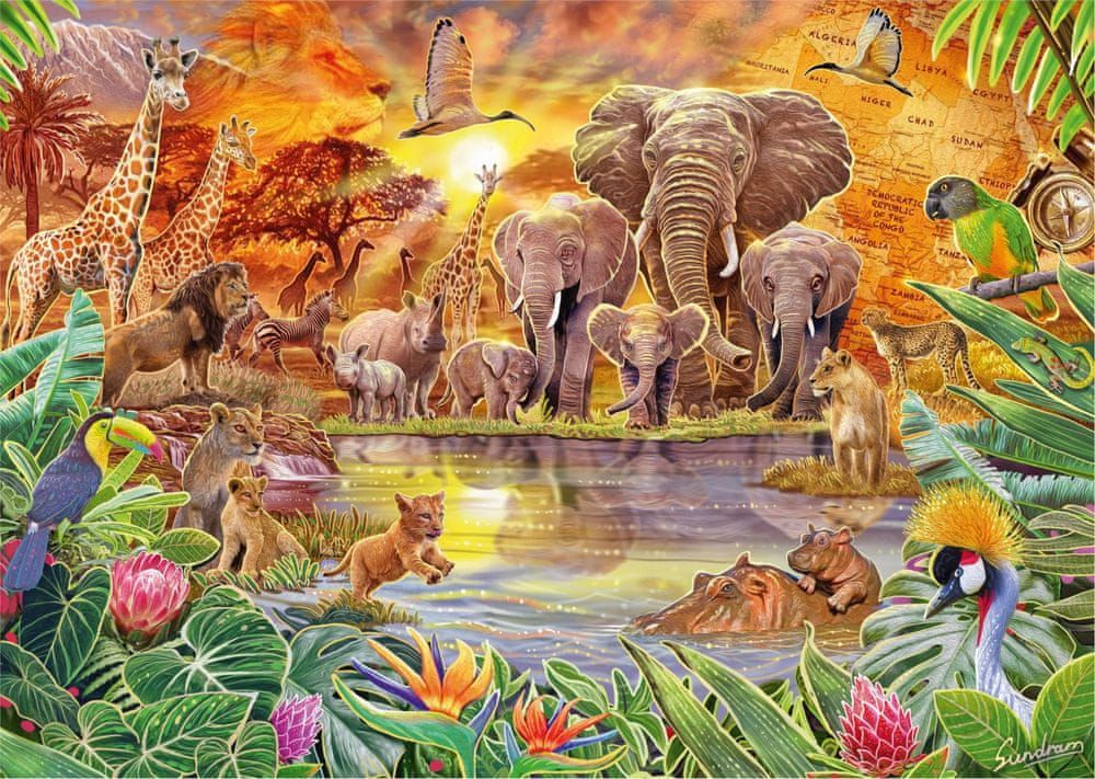 Schmidt Puzzle Divoká příroda: Africké království 1000 dílků - obrázek 1