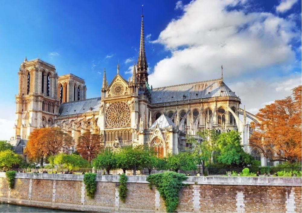 Blue Bird Puzzle Katedrála Notre-Dame v Paříži 2000 dílků - obrázek 1