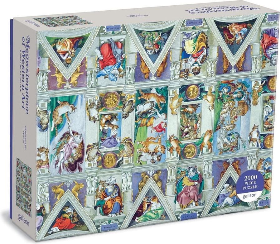 Galison Puzzle Meowsterpiece: Strop Sixtínské kaple 2000 dílků - obrázek 1