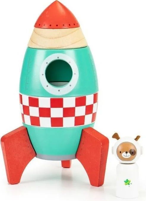 EcoToys Dětská dřevěná raketa - obrázek 1