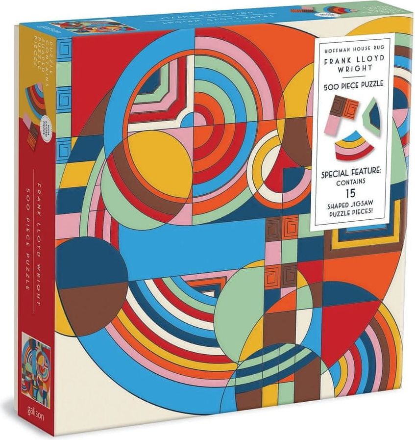 Galison Čtvercové puzzle Frank Lloyd Wright: Hoffman House Rug 500 dílků - obrázek 1