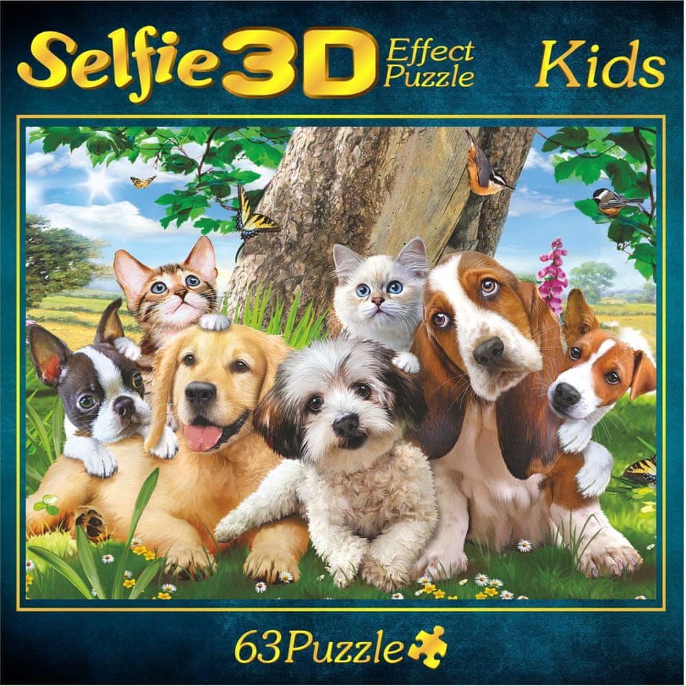 M.I.C. Puzzle Moji přátelé - selfie 3D 63 dílků - obrázek 1