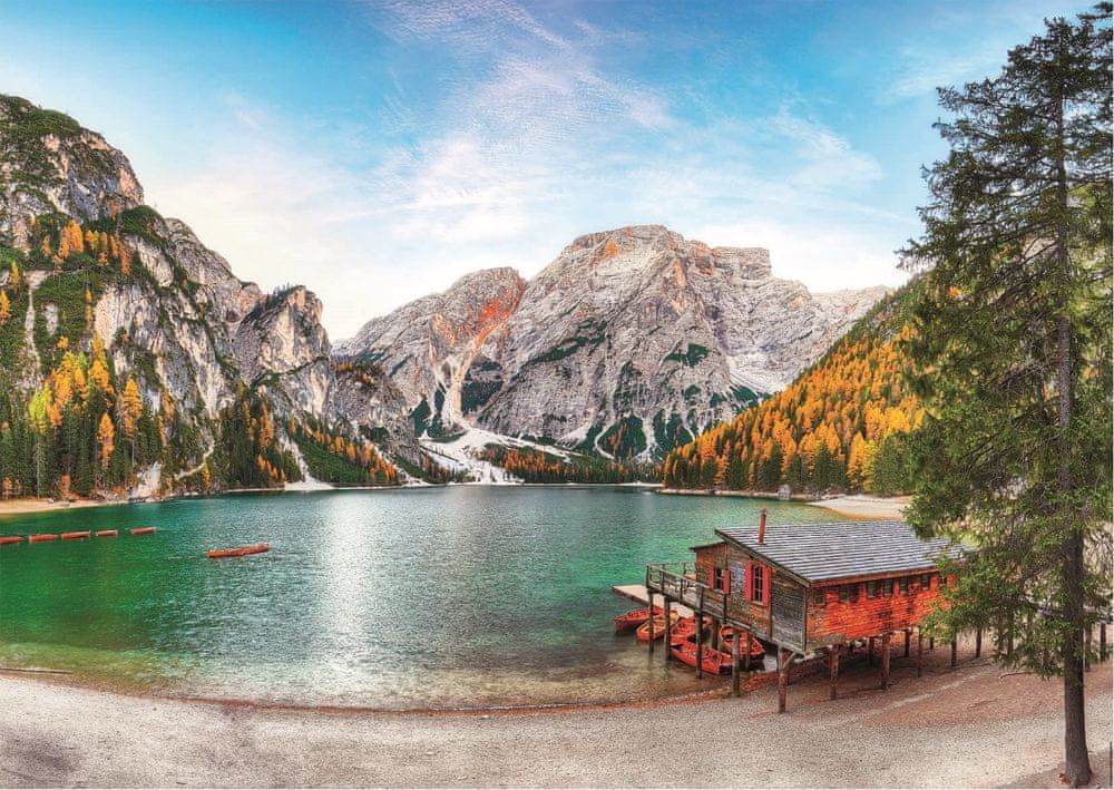 Educa Puzzle Jezero Braies na podzim, Itálie 3000 dílků - obrázek 1