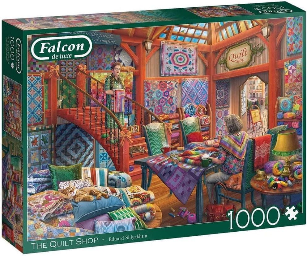 Falcon Puzzle Obchod s prošívanými přikrývkami 1000 dílků - obrázek 1
