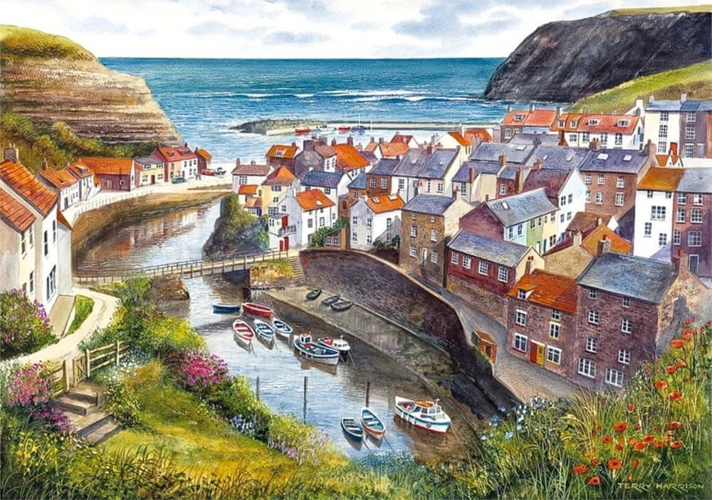 Gibsons Puzzle Staithes, Velká Británie 1000 dílků - obrázek 1