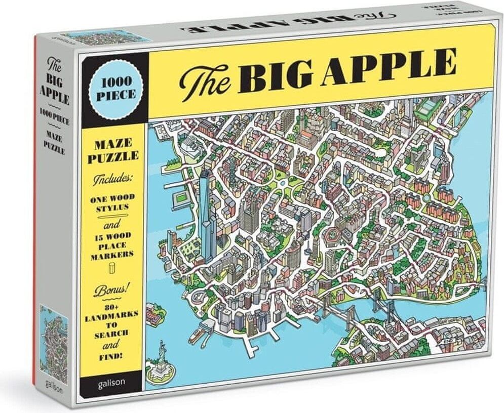 Galison Puzzle Velké jablko New York 2v1, 1000 dílků - obrázek 1