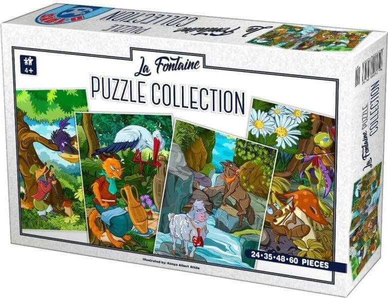 D-Toys Puzzle La Fontainovy bajky 4v1 (24,35,48,60 dílků) - obrázek 1