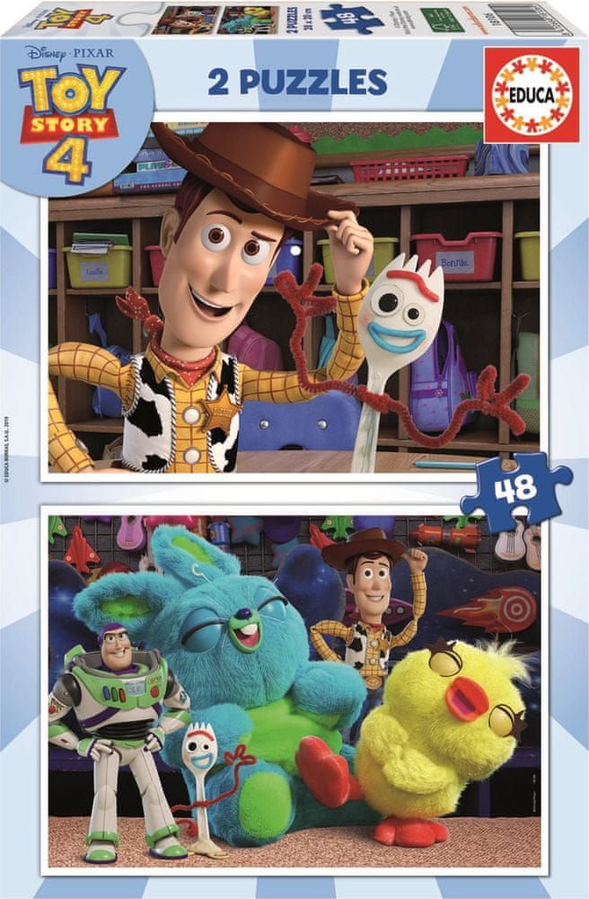 Educa Puzzle Toy Story 4: Woody a kamarádi 2x48 dílků - obrázek 1