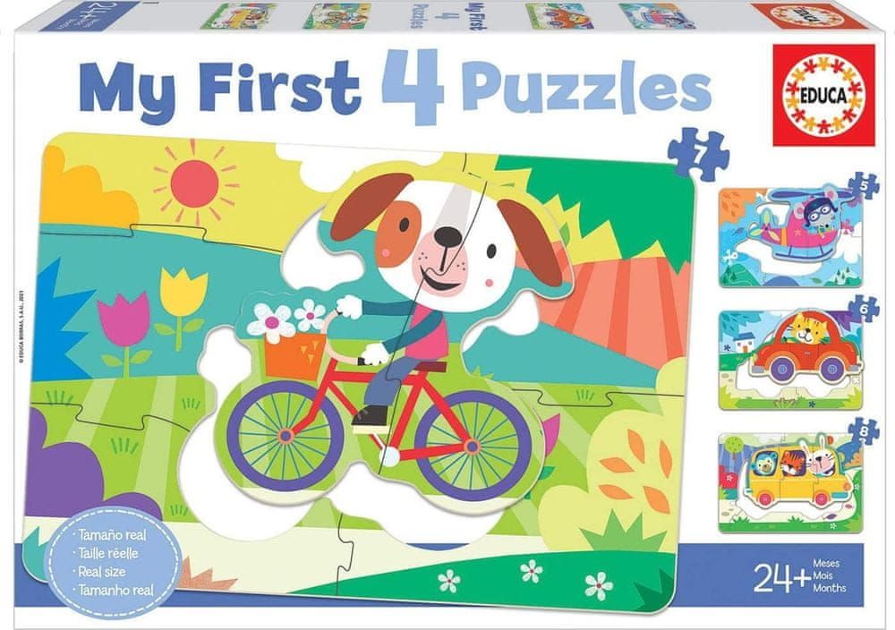 Educa Moje první puzzle Dopravní prostředky 4v1 (5,6,7,8 dílků) - obrázek 1