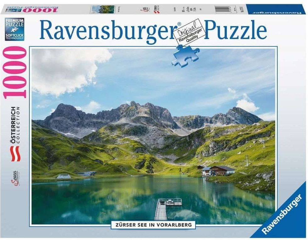 Ravensburger Puzzle Zürské jezero ve Vorarlbersku, Rakousko 1000 dílků - obrázek 1