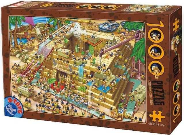 D-Toys Puzzle Stavba pyramidy 1000 dílků - obrázek 1