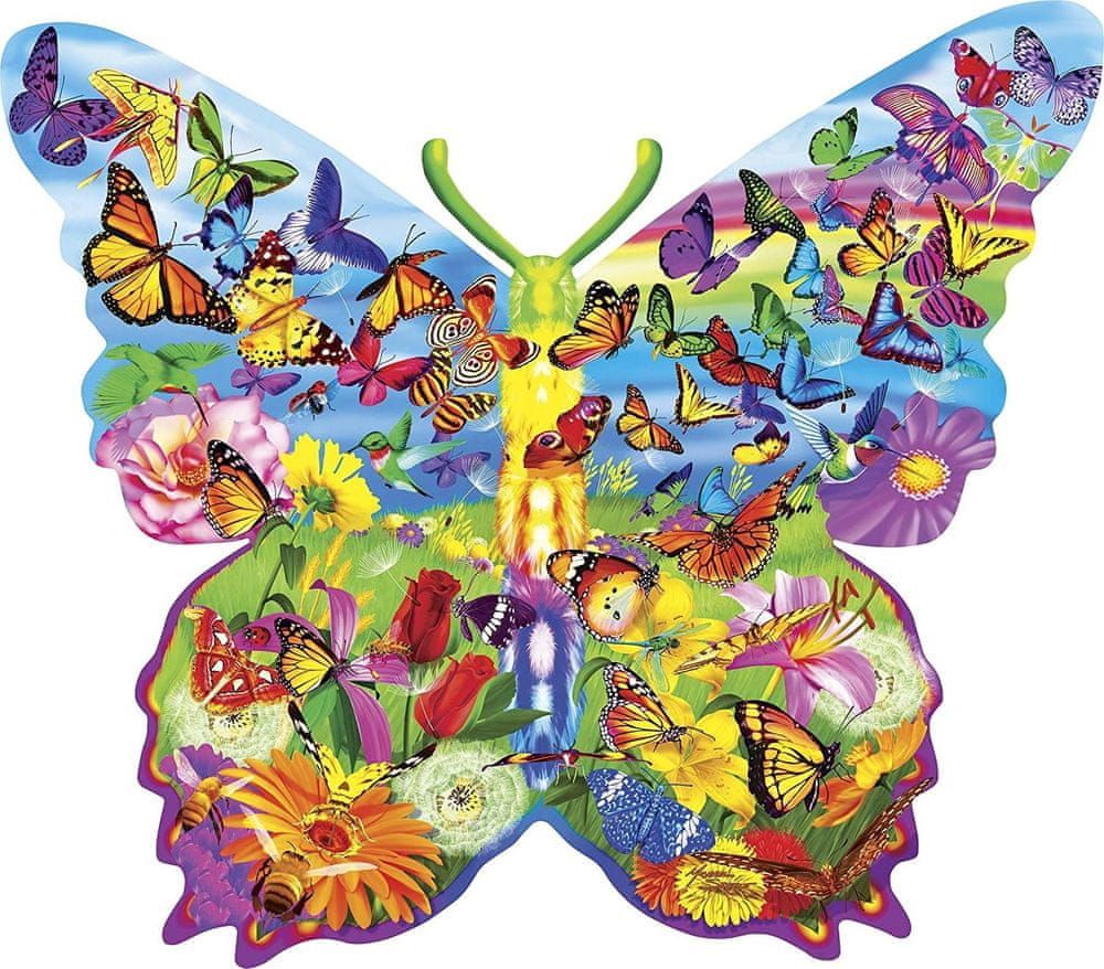 MasterPieces Obrysové puzzle Motýlí překvapení 1000 dílků - obrázek 1