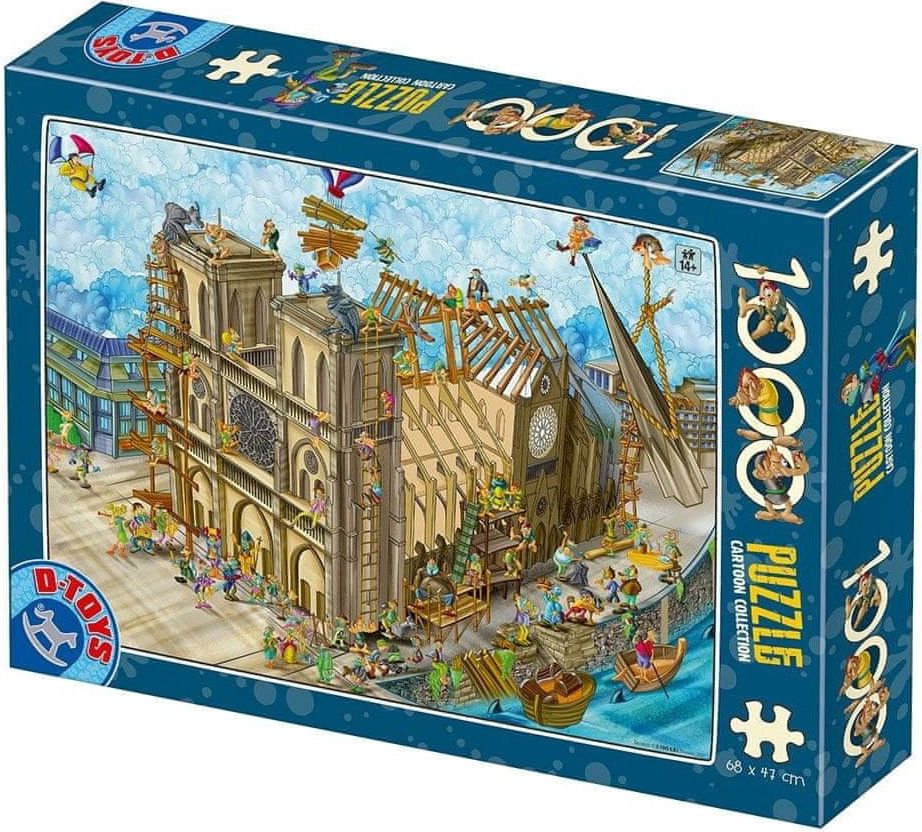 D-Toys Puzzle Katedrála Notre-Dame, Paříž 1000 dílků - obrázek 1