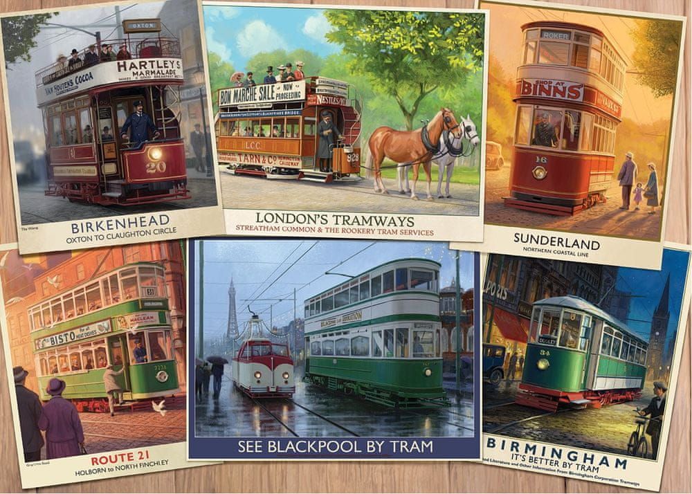 Falcon Puzzle Historické tramvaje 1000 dílků - obrázek 1