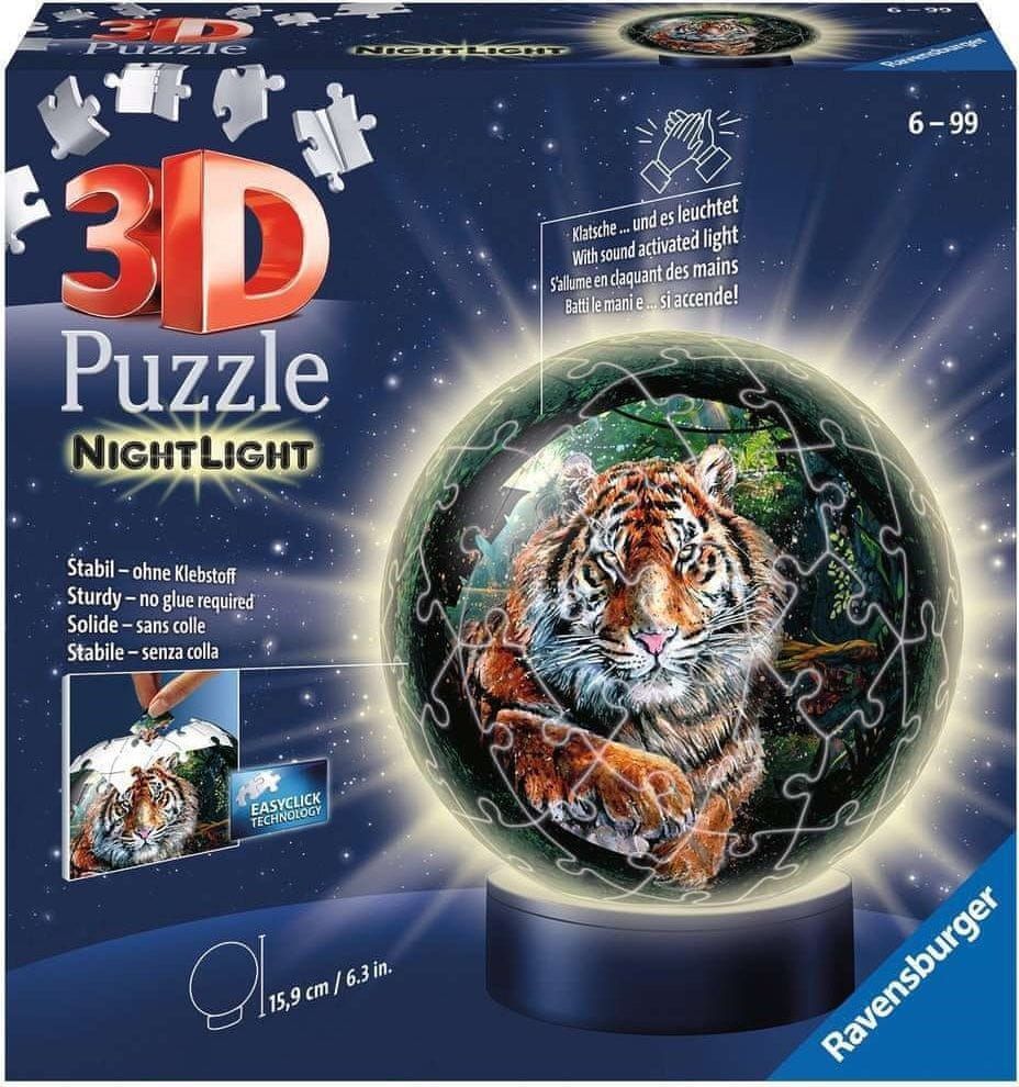 Ravensburger Svítící puzzleball Tygr 72 dílků - obrázek 1