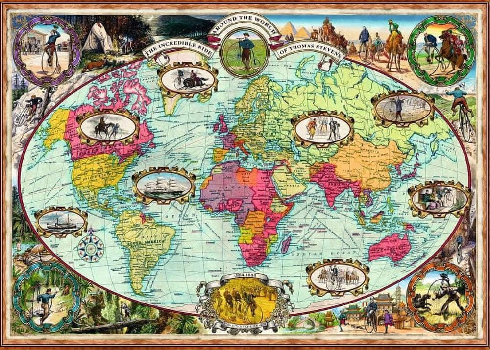Ravensburger Puzzle Cesta kolem světa na kole 1000 dílků - obrázek 1