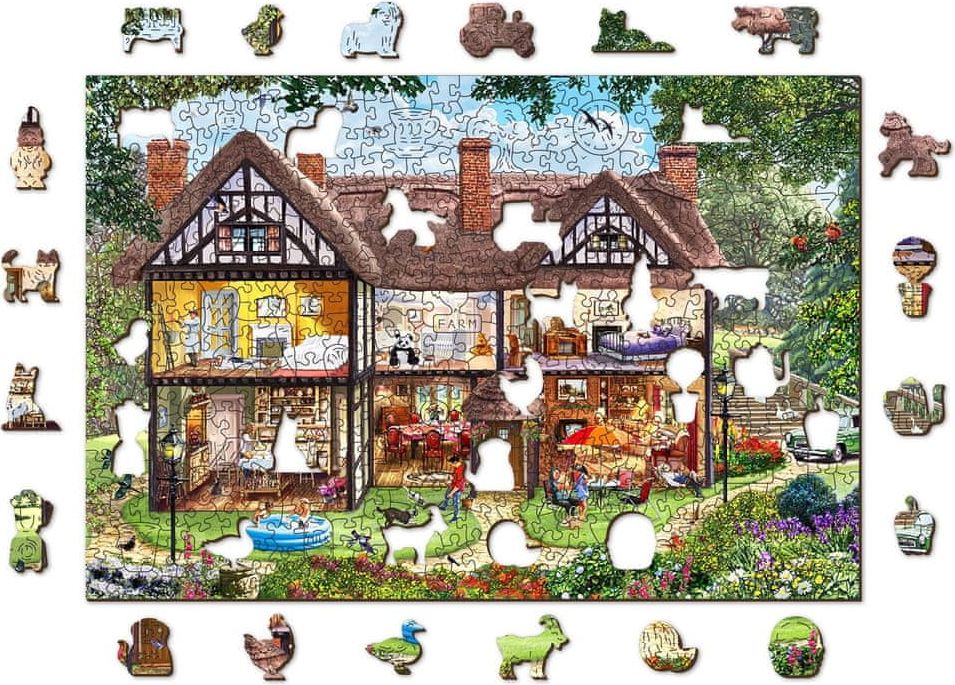 Wooden city Dřevěné puzzle Dům na letní sezónu 2v1, 505 dílků EKO - obrázek 1