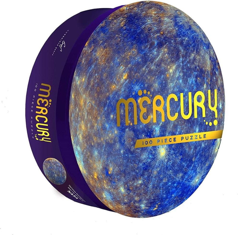 Chronicle Books Kulaté puzzle Planeta Merkur 100 dílků - obrázek 1