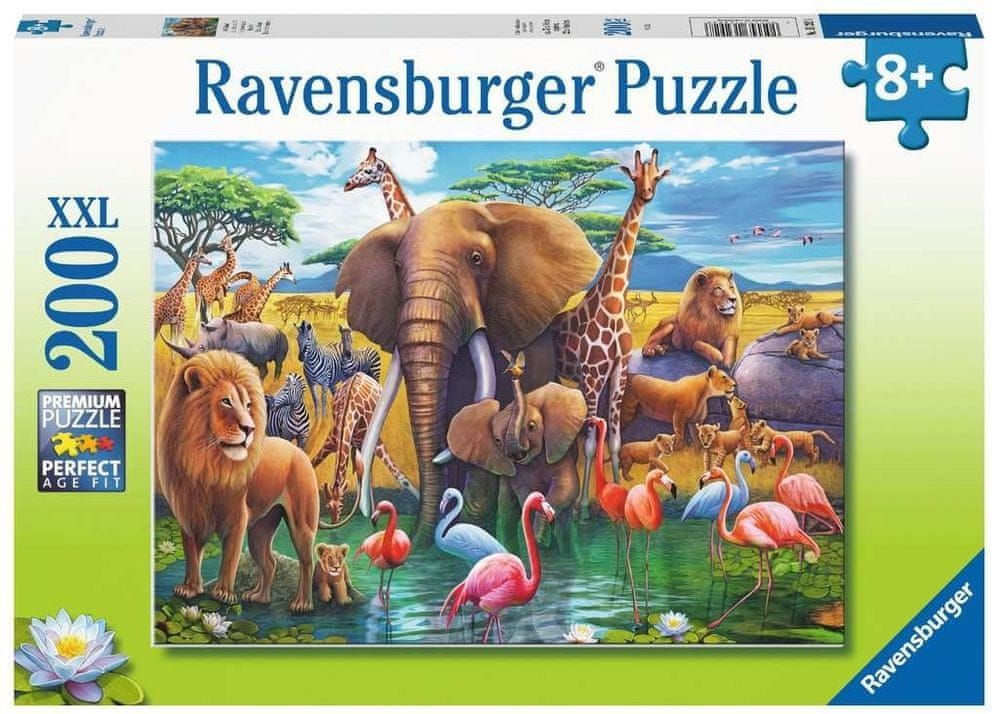 Ravensburger Puzzle Zvířata u napajedla XXL 200 dílků - obrázek 1