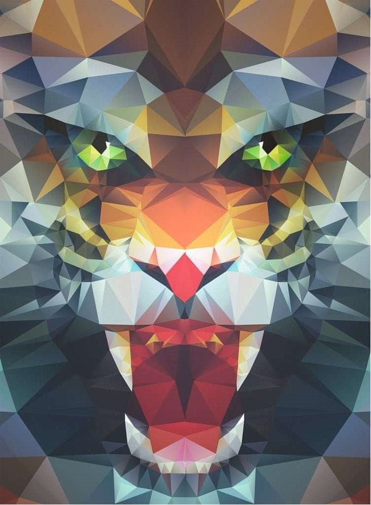 Ravensburger Puzzle Polygonový tygr 500 dílků - obrázek 1