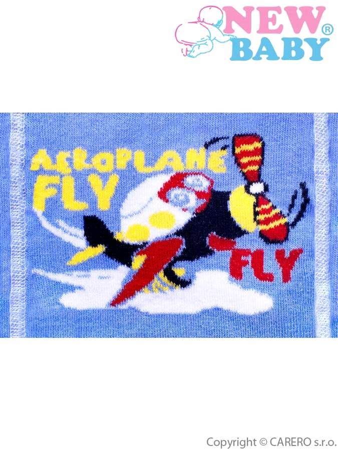 Bavlněné punčocháčky New Baby s ABS  modré letadlo fly&nbsp;-&nbsp;68 (4-6m) - obrázek 2