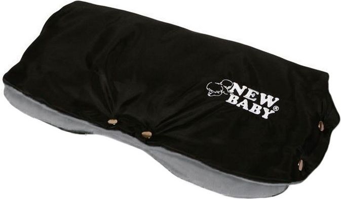 Rukávník na kočárek Classic Fleece black/light grey - obrázek 1