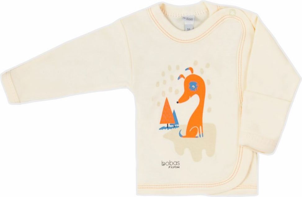 Kojenecká košilka Bobas Fashion Mini Baby smetanová&nbsp;-&nbsp;62 (3-6m) - obrázek 1