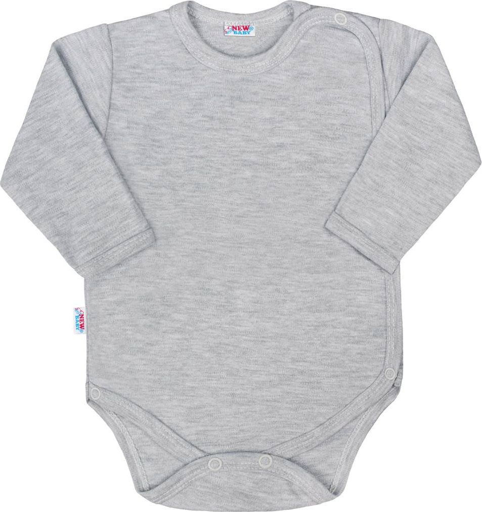 Kojenecké celorozepínací body New Baby Classic II šedé - 50 - obrázek 1