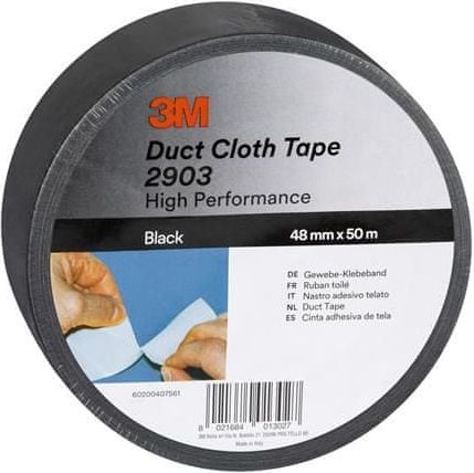 3M Samolepicí páska, černá, vinyl, 48 mm x 50 m - obrázek 1