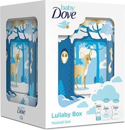 Dove baby Lullaby box hrací skříňka pro děti + krém 45 g + tělové mléko 200 ml + šampon 200 ml dárková sada - obrázek 1