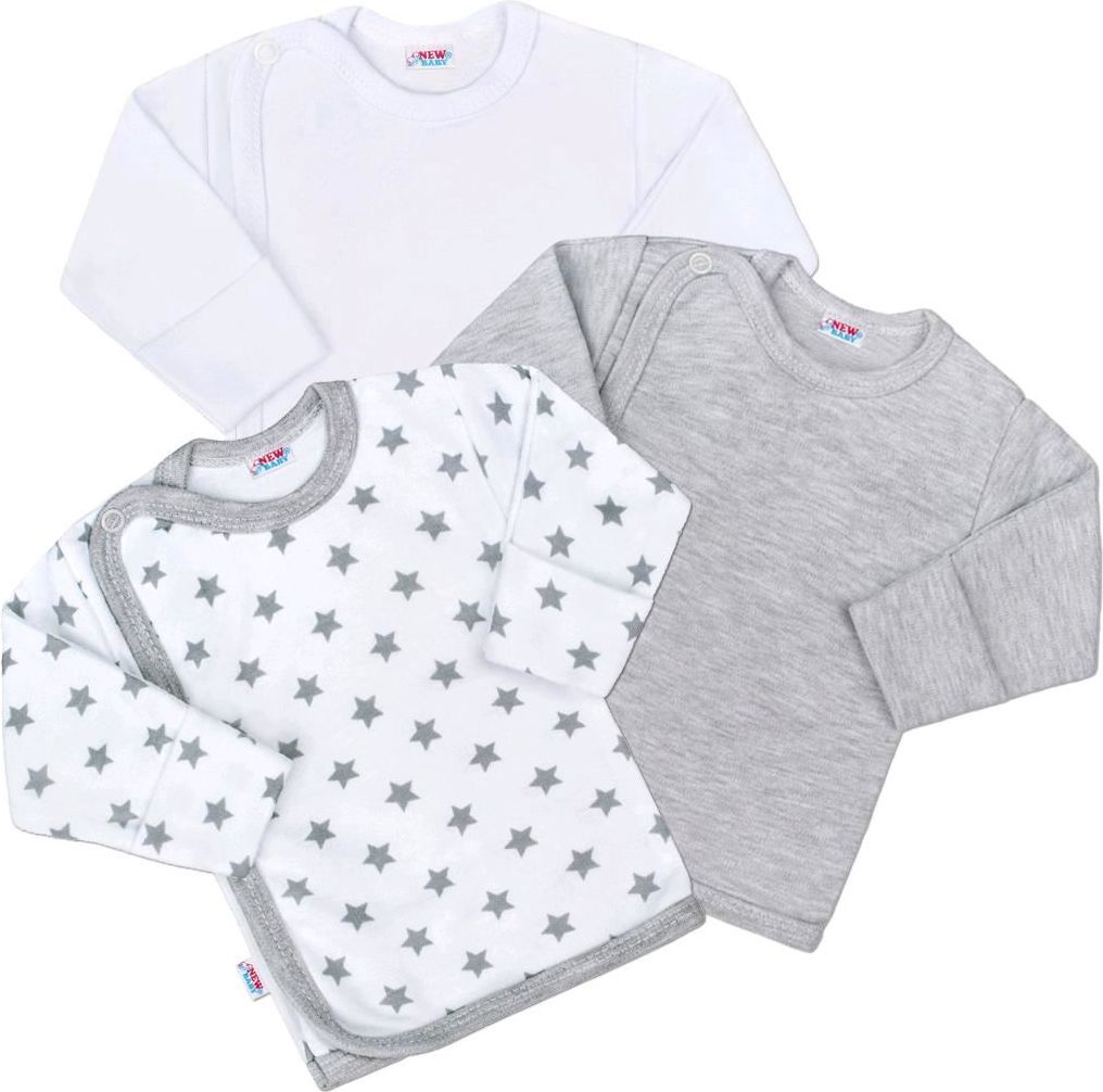 Kojenecká košilka New Baby Classic II Uni 3ks - 62 (3-6m) - obrázek 1