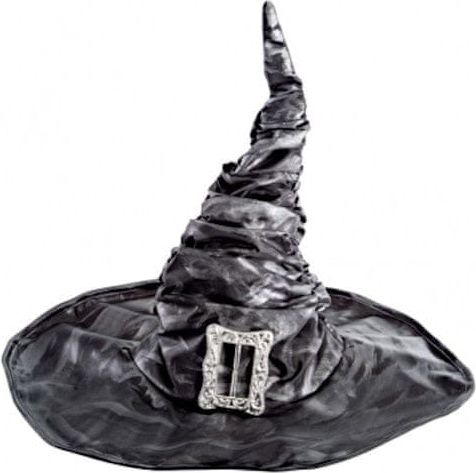 TWM Čarodějnický klobouk pro ženy 42 cm, černý polyester - obrázek 1
